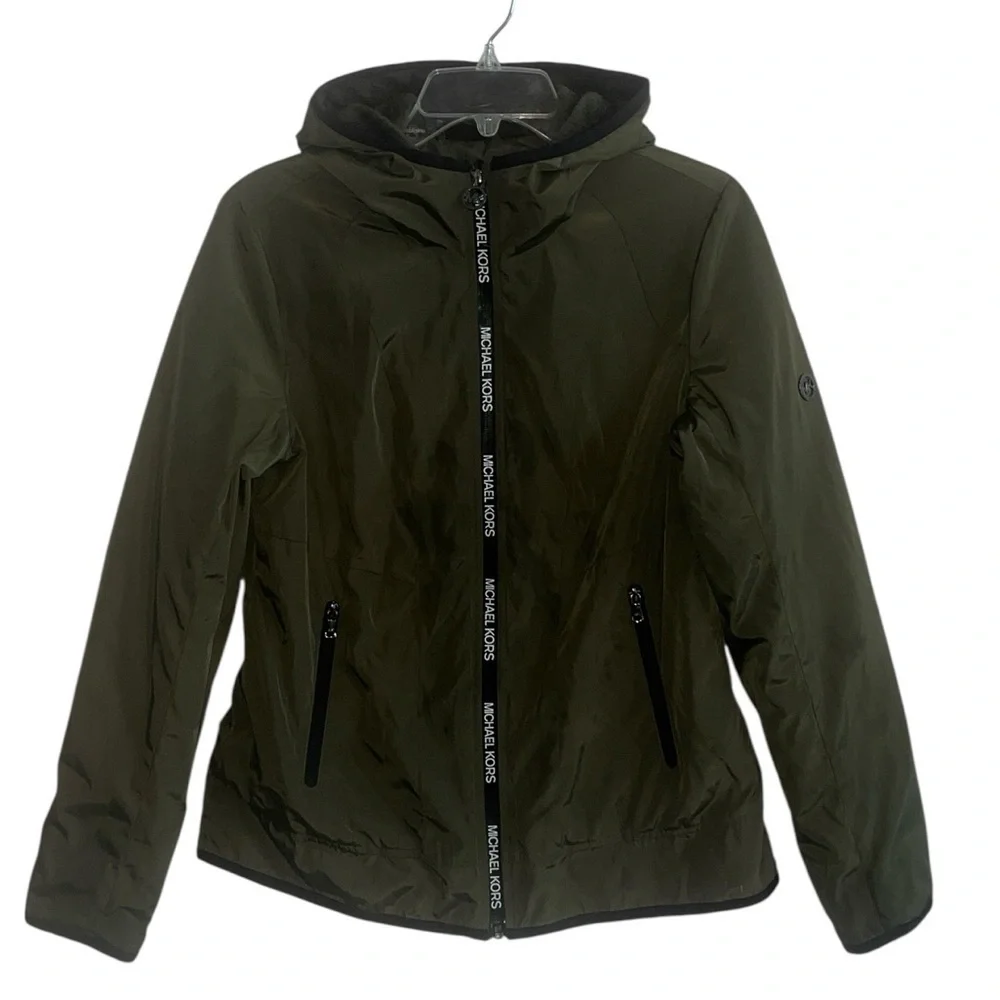 Michael Kors Women’s Hooded Windbreaker Jacket Coat, Size Small